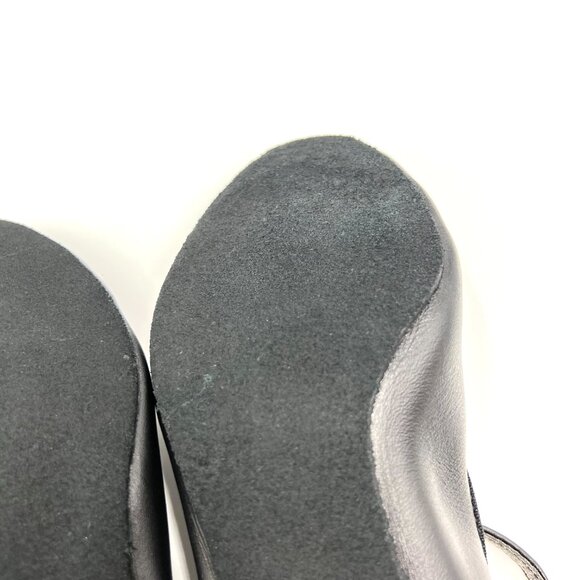 7.5 WIDE WIDTH‎ Capezio Black 459 Jr. Footlight Suede Sole Character Dance Shoes - Picture 11 of 15